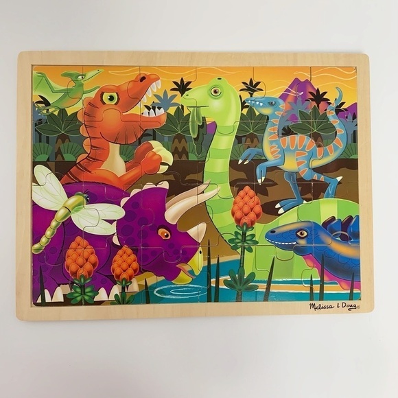 Set of 2 Jigsaw Puzzle Farm Animals and dinosaurs - Picture 2 of 11